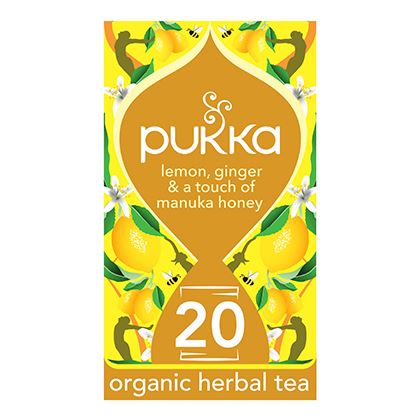 Pukka Organic Lemon Ginger & Manuka Honey Tea Bags (Case of 4)