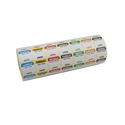 Square Trilingual Removable 7 Day Kit 25mm (1") (Case of 1)