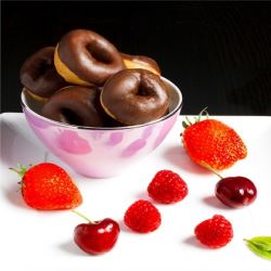 Kitchen Range Mini Chocolate Ring Doughnuts