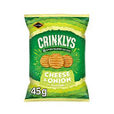 Jacob's Crinkley's Cheese & Onion Flavour Baked Snacks Grab Bag, 45g (Case of 30)