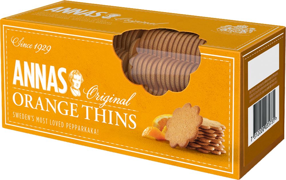 ANNAS Orange Thins 150g - 1 Case