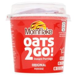 Mornflake Oats To Go Porridge Pot Original (Case of 8)