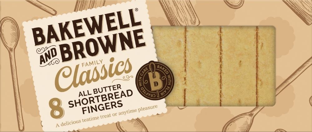 BAKEWELL AND BROWNE 8 All Butter Shortbread Fingers 160g - 1 Case