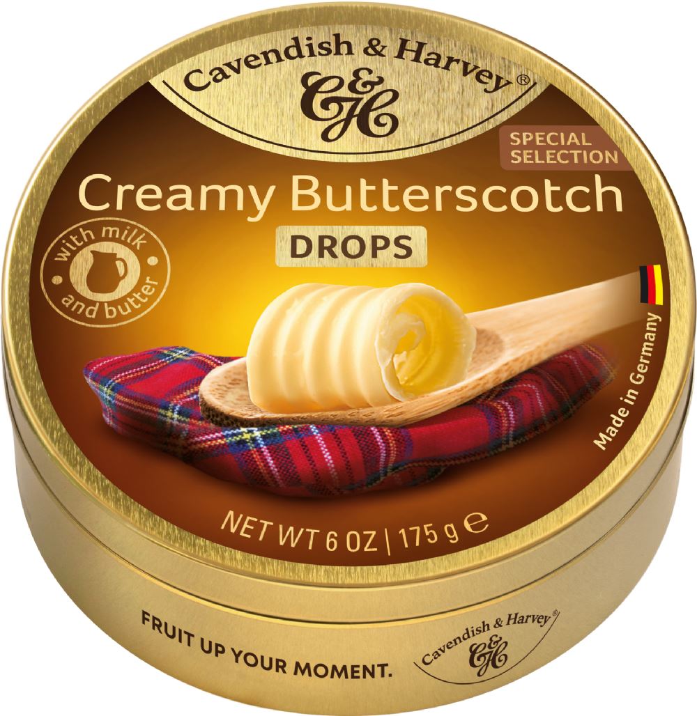 CAVENDISH & HARVEY Creamy Butterscotch Drops 175g - 1 Case