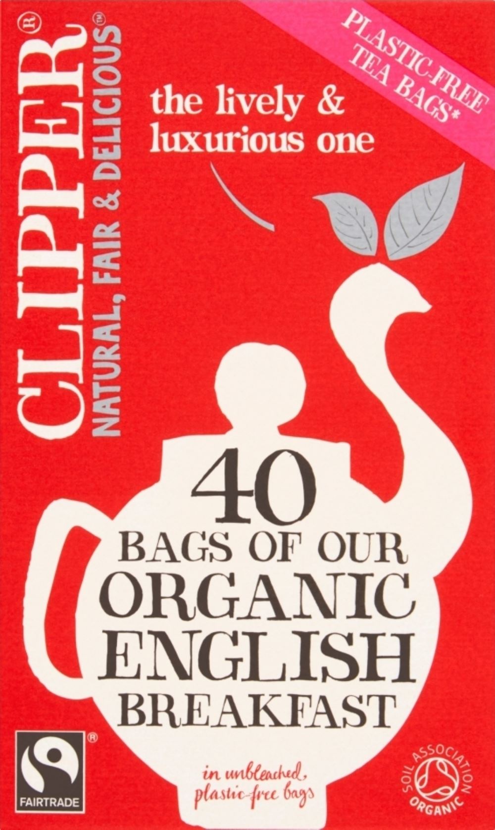CLIPPER 40 Organic English Breakfast Teabags 116g - 1 Case