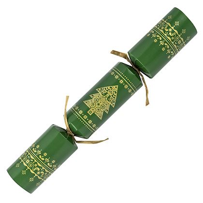 12" Standard Green & Gold Scroll Cracker