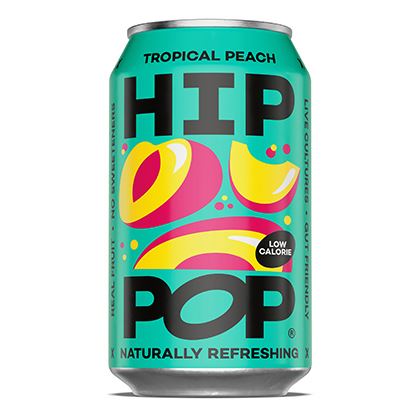 Hip Pop Tropical Peach Soda Can
