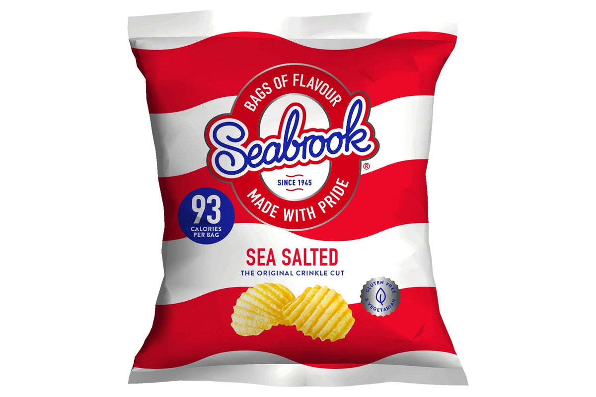 Seabrook Crinkle Crisps Sea Salted 18g Gluten Free (Case of 50)
