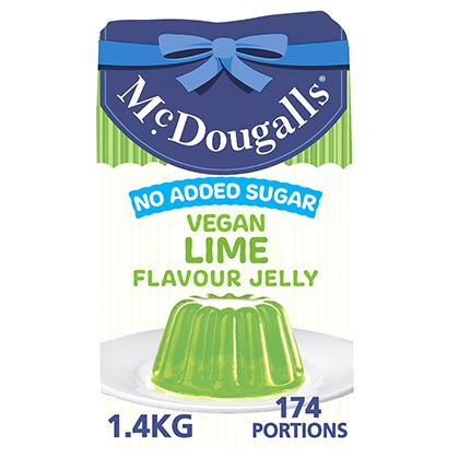 McDougalls No Added Sugar Vegan Lime Flavour Jelly