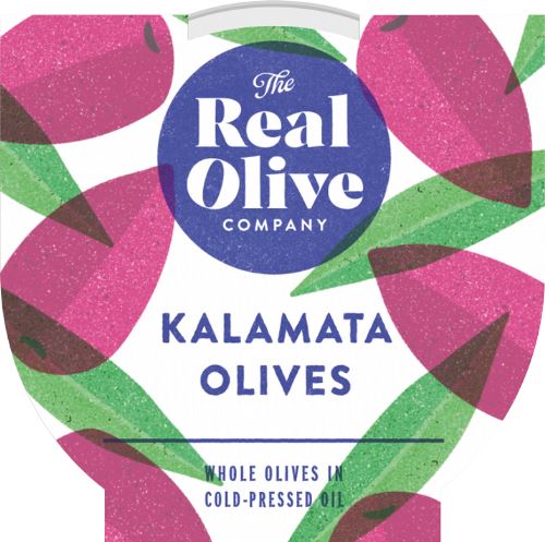 THE REAL OLIVE COMPANY Kalamata Whole Olives - Deli Pot 180g