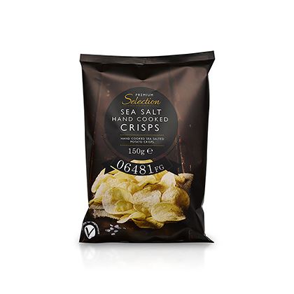 Premium Selection Sea Salt Hand Cooked Crisps (Case of 12)