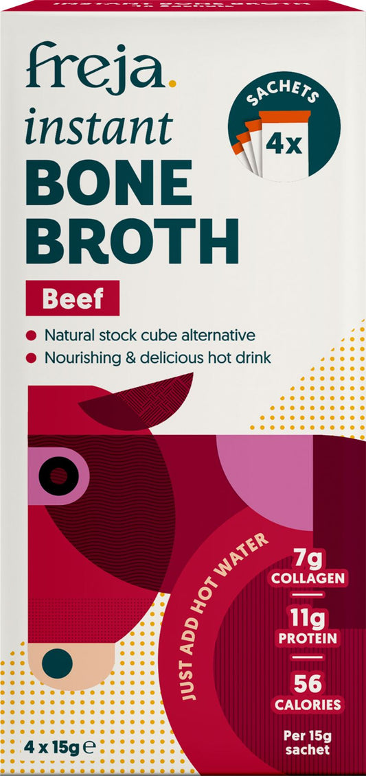FREJA Instant Beef Bone Broth - 4 Sachets 60g - 1 Case