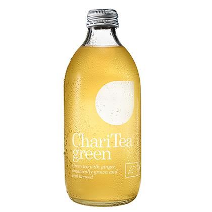 ChariTea Green Tea with Ginger & Honey - Organic and FairTrade (Case of 12)
