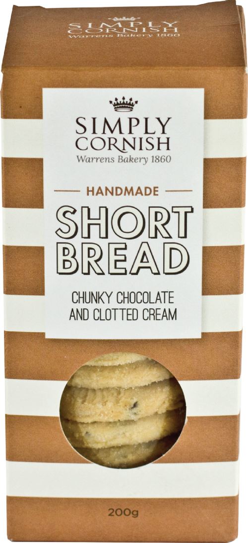 Simply Cornish Chunky Chocolate and Clotted Cream Shortbread 200 g