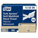 Tork Xpress Natural Multifold Hand Towel Advanced, 2ply, 21 x 180 sheets