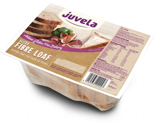 JUVELA Gluten Free Sliced Fibre Loaf 400g - 1 Case