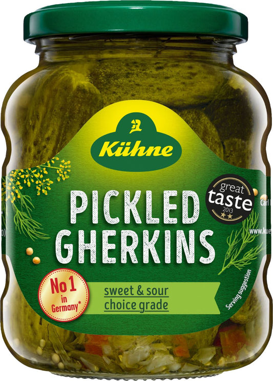 KUHNE Pickled Gherkins 330g - 1 Case