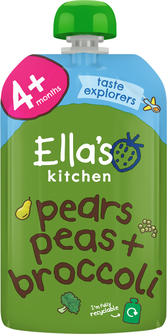 ELLA'S KITCHEN Broccoli, Pears & Peas 120g - 1 Case