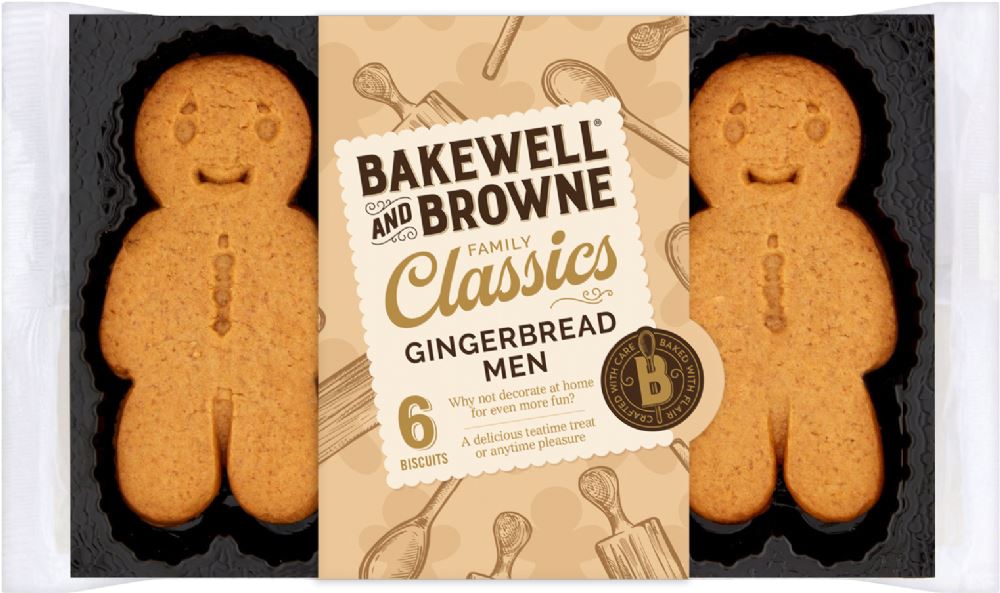 BAKEWELL AND BROWNE 6 Gingerbread Men 100g - 1 Case