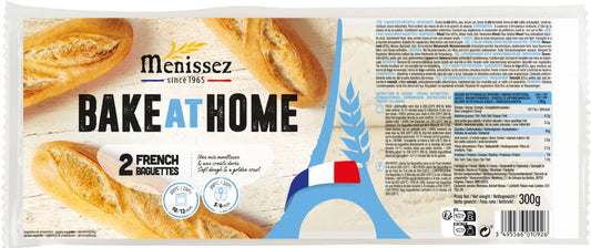 MENISSEZ Bake At Home - 2 French Baguettes 300g - 1 Case