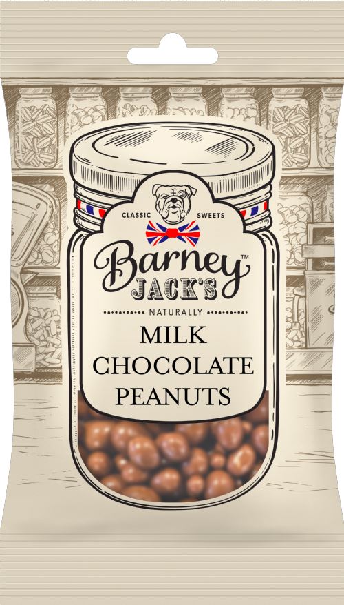 BARNEY JACK'S Milk Chocolate Peanuts 100g