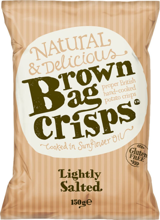 BROWN BAG CRISPS Lightly Salted 150g - 1 Case