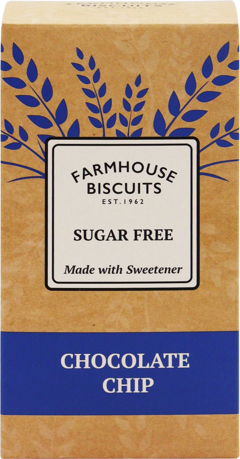 FARMHOUSE BISCUITS Sugar Free Choc Chip Cookies 150g - 1 Case