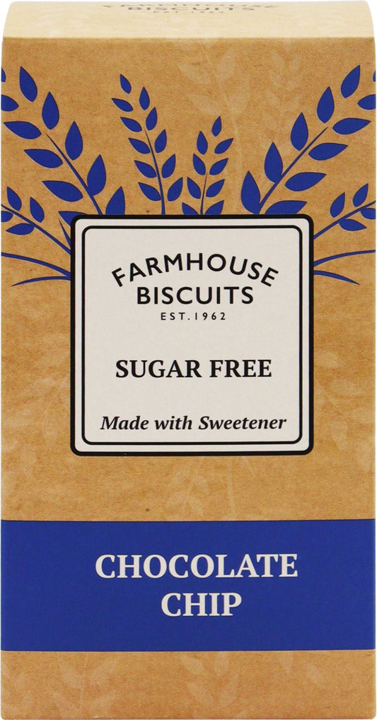FARMHOUSE BISCUITS Sugar Free Choc Chip Cookies 150g - 1 Case