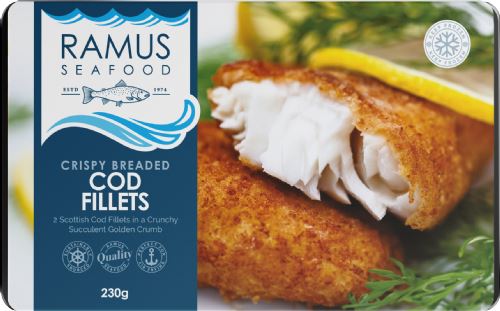 RAMUS SEAFOOD Breaded Cod Fillets 240g