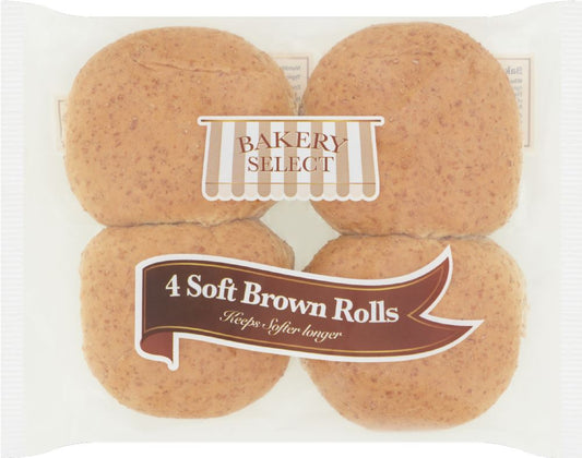BAKERY SELECT 4 Soft Brown Rolls - 1 Case