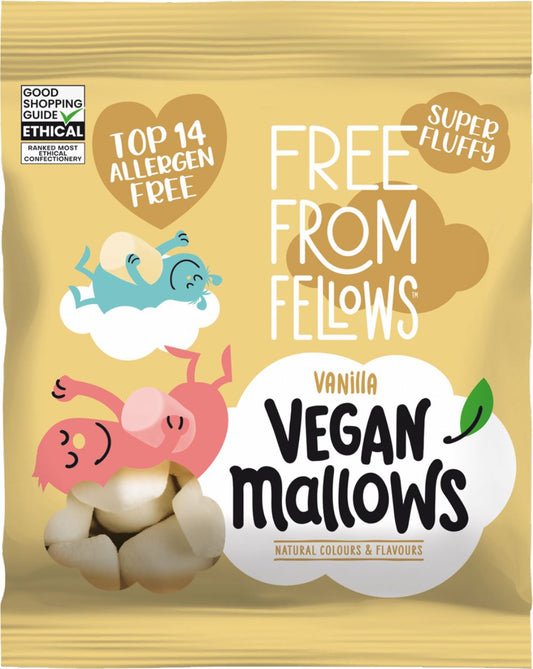 FREE FROM FELLOWS Vanilla Vegan Mallows 105g - 1 Case