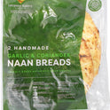 LEICESTER BAKERY 2 Handmade Garlic & Coriander Naan Breads - 1 Case