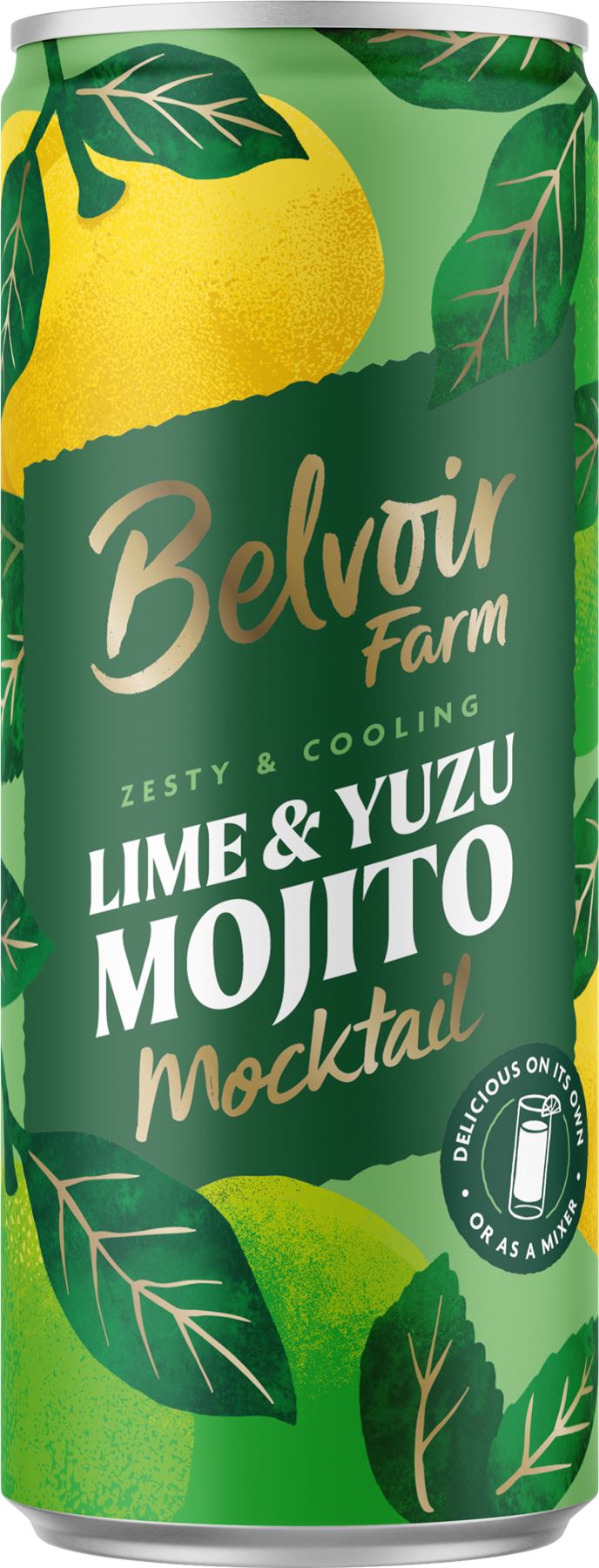 BELVOIR Non-Alcoholic Lime & Yuzu Mojito - Can 250ml - 1 Case
