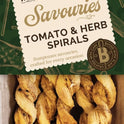 BAKEWELL AND BROWNE Savouries - Tomato & Herb Spirals 70g