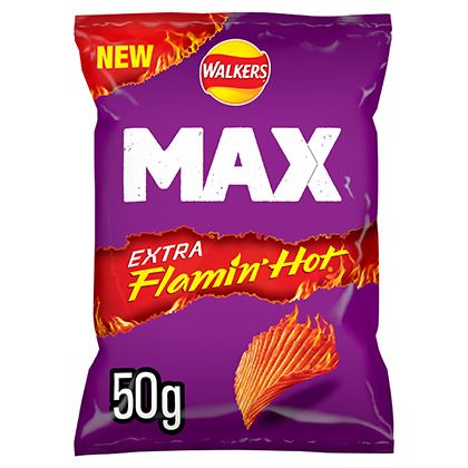 Walkers Crisps Max Extra Flamin' Hot Crisps