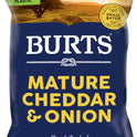 BURTS SNACKS Potato Chips - Mature Cheddar & Onion 150g - 1 Case