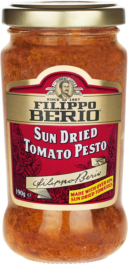 FILIPPO BERIO Sun Dried Tomato Pesto 190g - 1 Case
