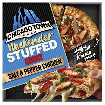 Chicago Town Stuffed Crust Salt and Pepper Chicken Pizza (Case of 9)
