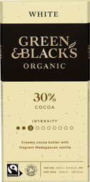 GREEN & BLACK'S Organic White Chocolate Bar 90g (Case of 15)