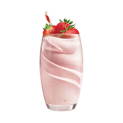 Love Shakes Strawberry Glory frozen milkshake sachets.