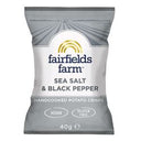 Fairfields Sea Salt & Black Pepper Hand Cooked Crisps (Case of 36)