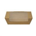 Microflute Kraft Window Hot Food Box 8x5"