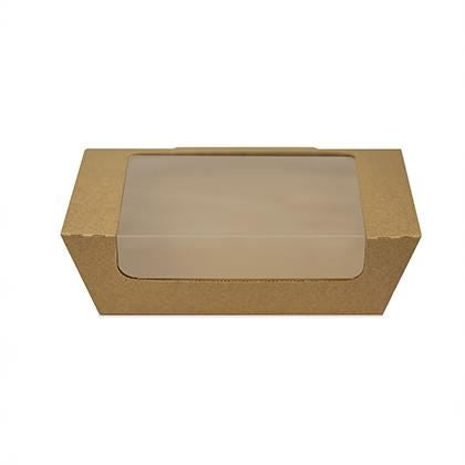 Microflute Kraft Window Hot Food Box 8x5"