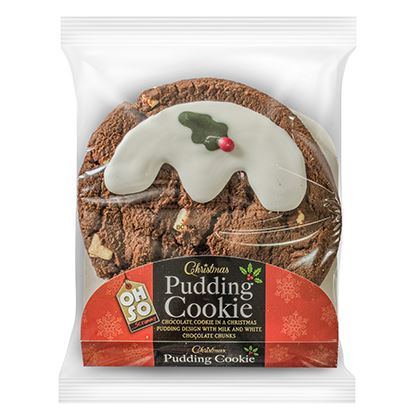 Individually Wrapped Christmas Pudding Cookie