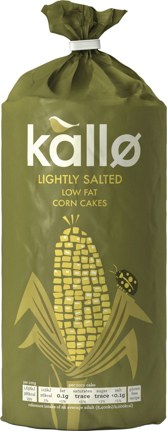 KALLO Corn Cakes - Lightly Salted 130g - 1 Case
