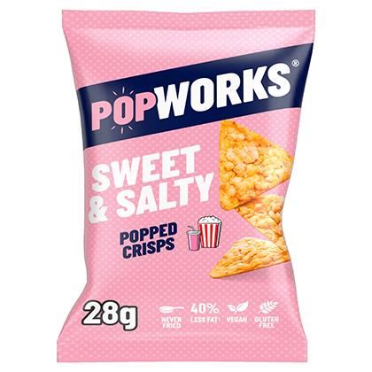 Popworks Sweet & Salty Popped Crisps Snacks (Case of 18)
