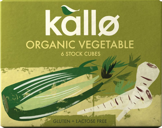 KALLO Organic Vegetable Stock Cubes 66g - 1 Case