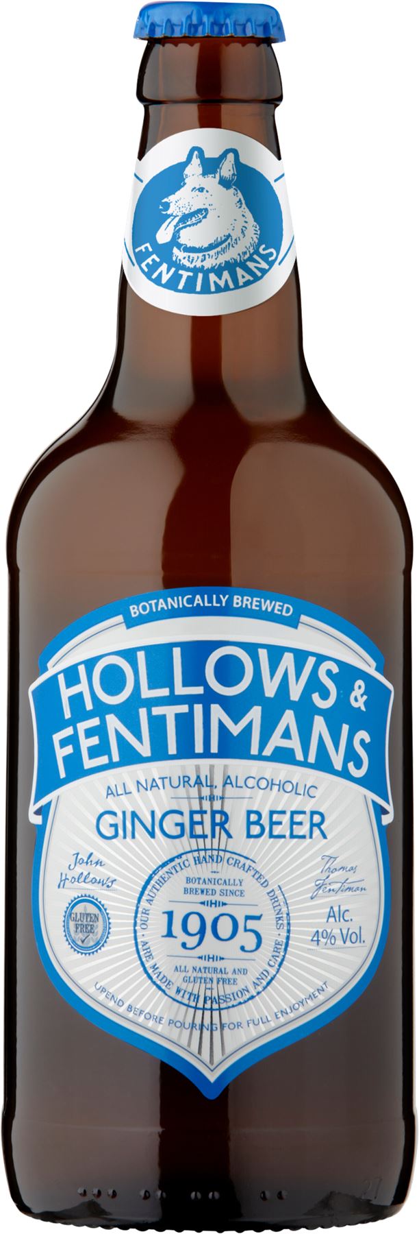 HOLLOWS & FENTIMANS Alcoholic Ginger Beer 4% ABV 500ml - 1 Case