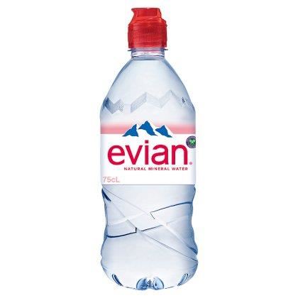 Evian Natural Bottled Mineral Still Water 750ml