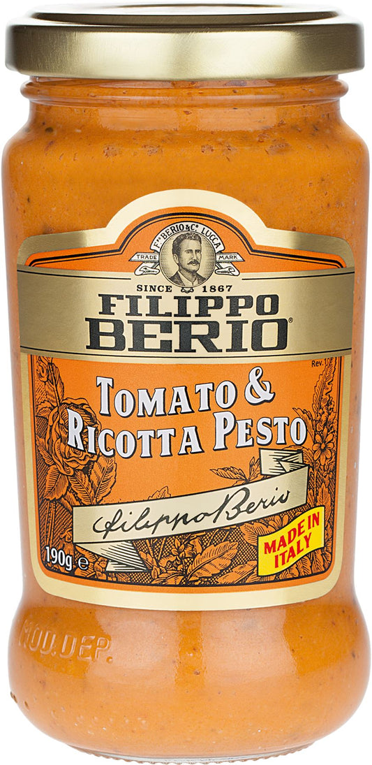 FILIPPO BERIO Tomato & Ricotta Pesto 190g - 1 Case